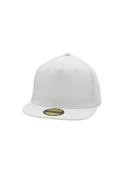 Uneek Original Snapback 5 Panel Cap White