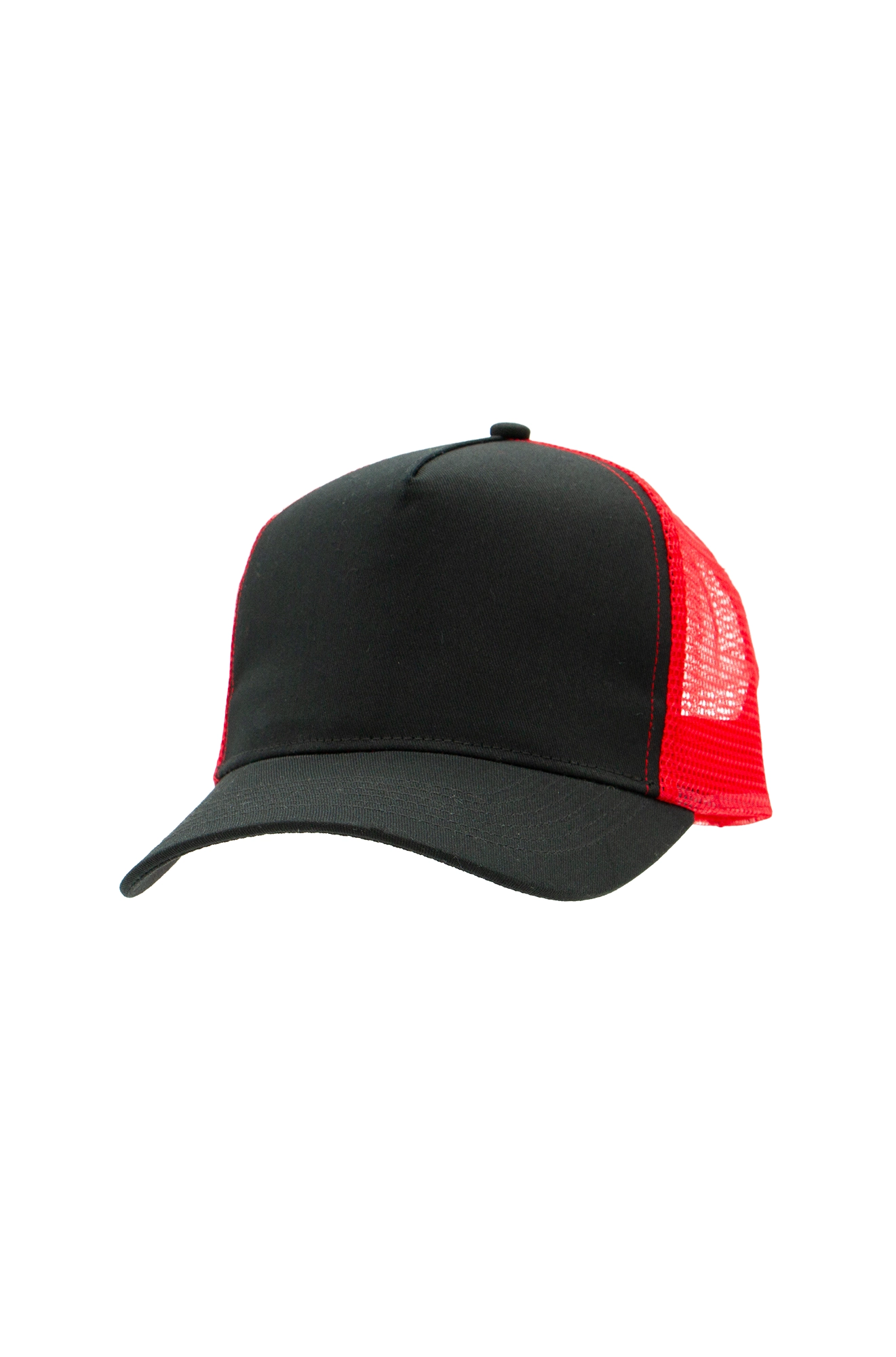 Uneek Snapback Trucker Cap Black/Red