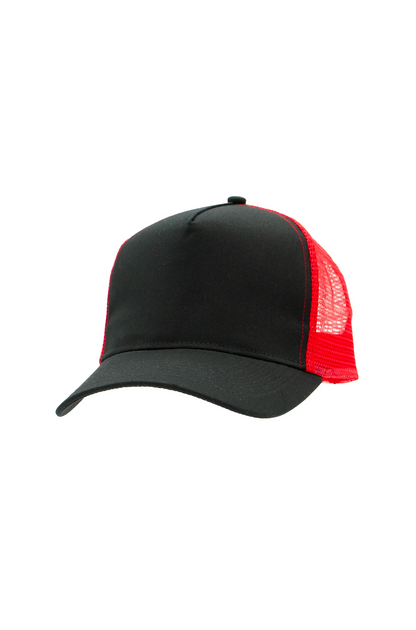 Uneek Snapback Trucker Cap Black/Red