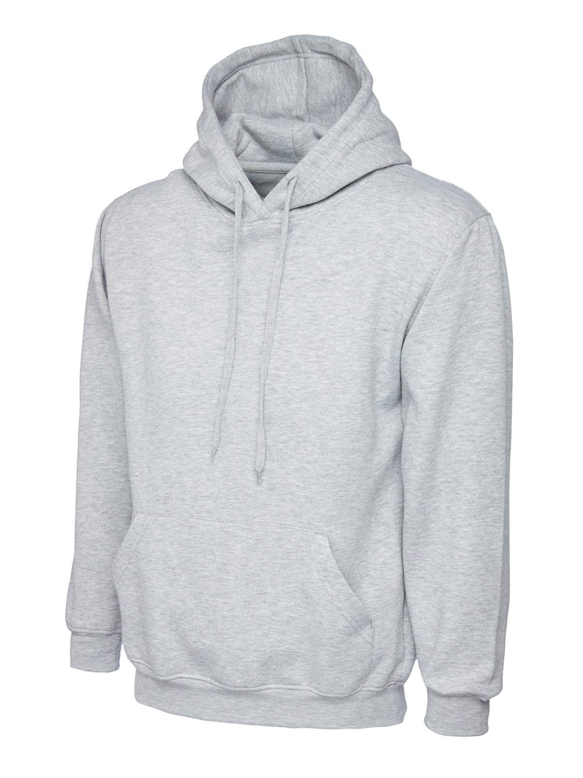 Uneek Premium Hooded Sweatshirt Heather Grey