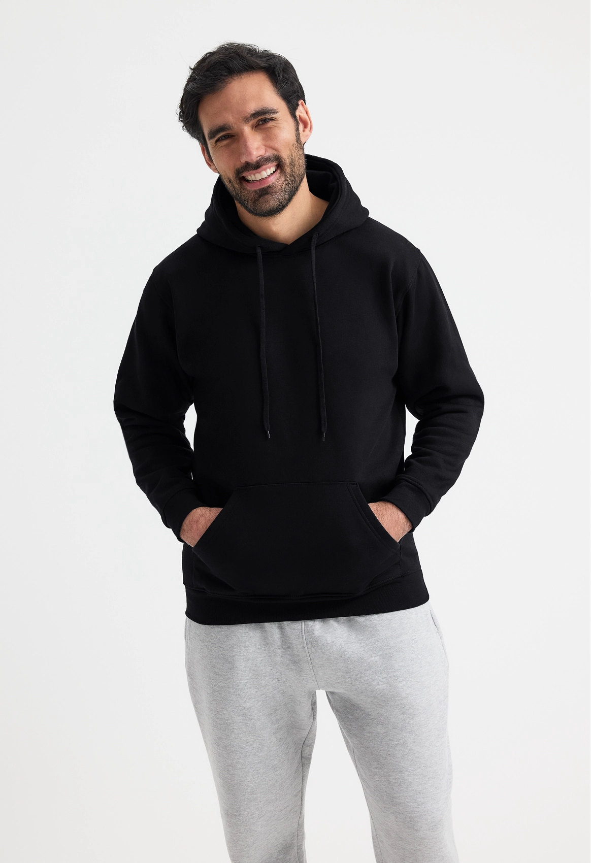 Uneek Premium Hooded Sweatshirt Black