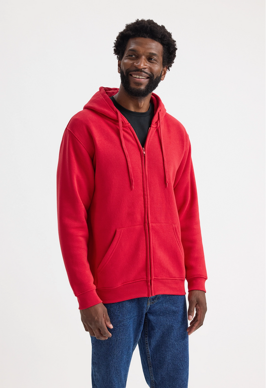 Uneek Adults Classic Full Zip Hooded Sweatshirt Bottle Green