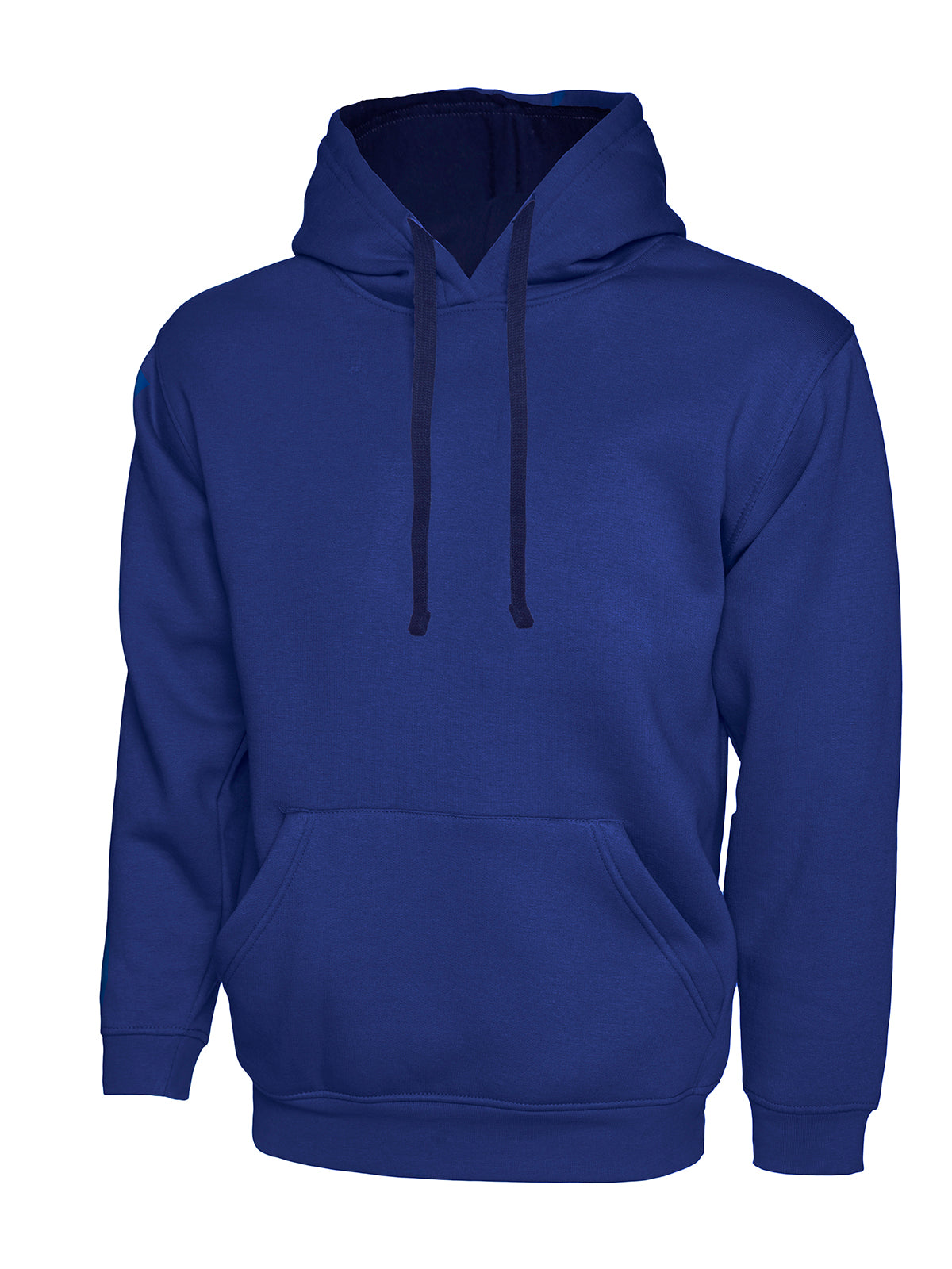 Uneek Contrast Hooded Sweatshirt Royal/Navy