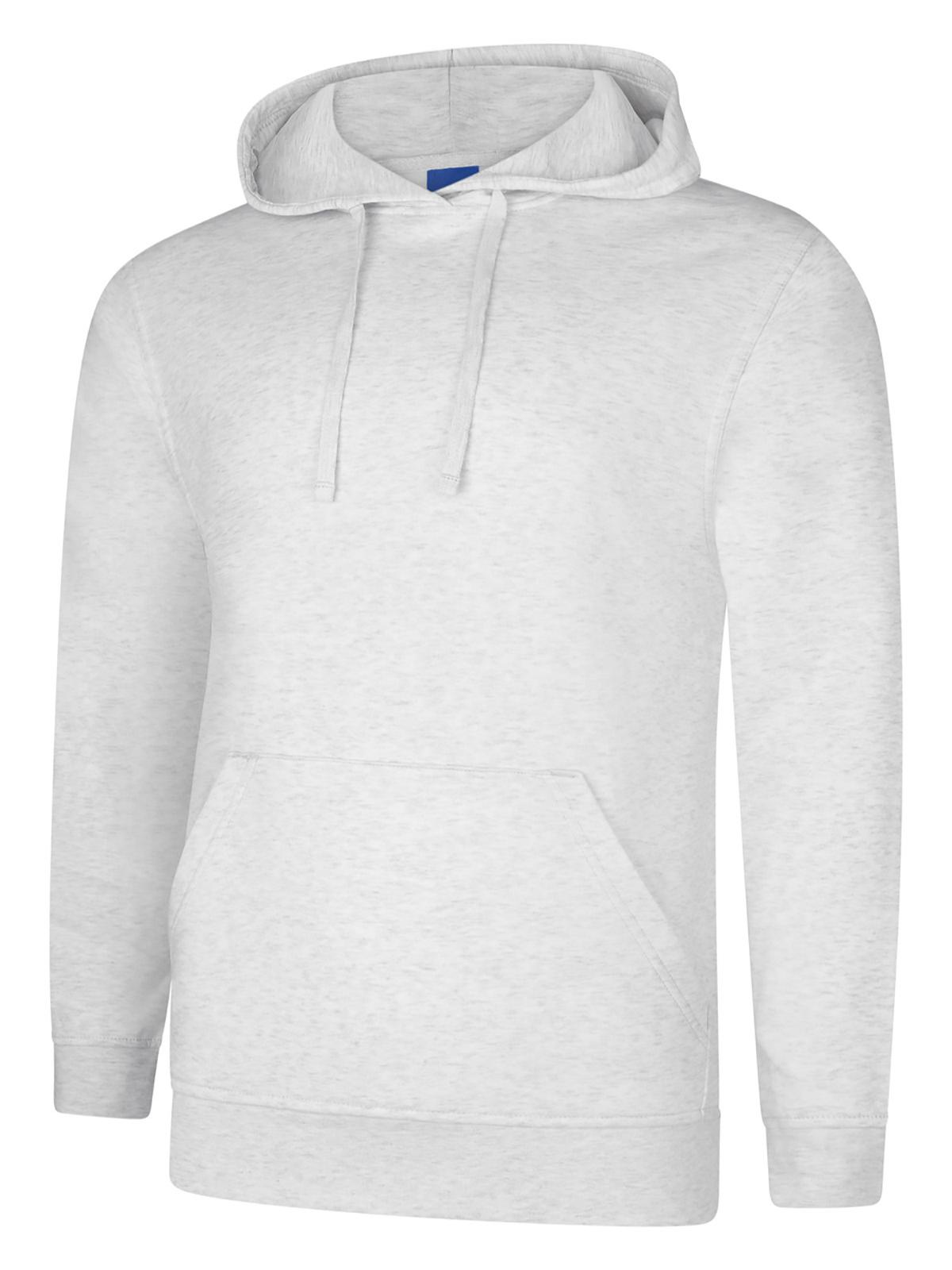Uneek Deluxe Hooded Sweatshirt Ash