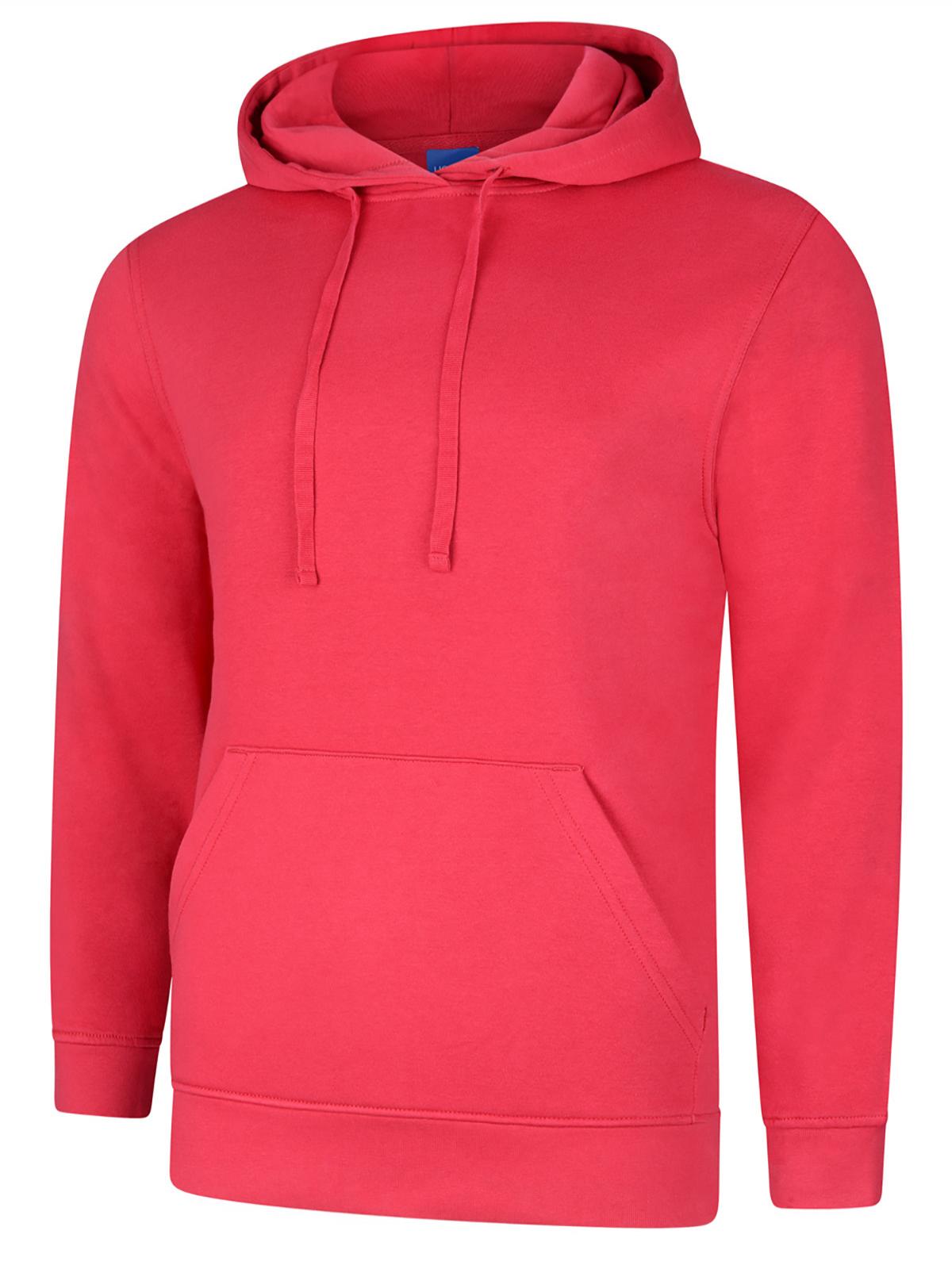 Uneek Deluxe Hooded Sweatshirt Cranberry