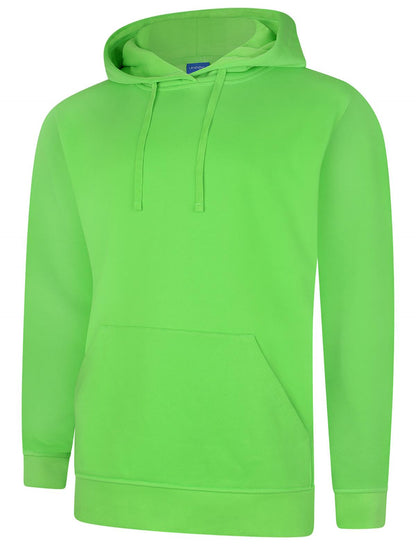 Uneek Deluxe Hooded Sweatshirt Lime