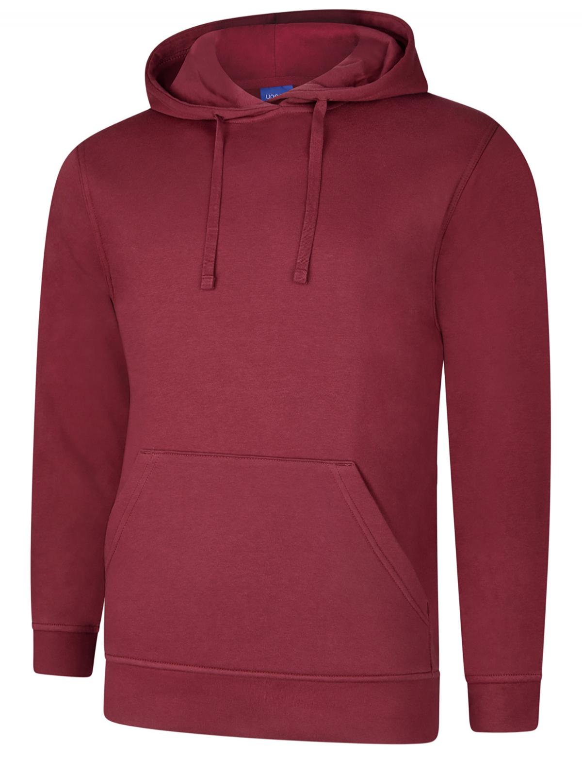 Uneek Deluxe Hooded Sweatshirt Maroon