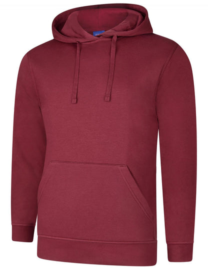 Uneek Deluxe Hooded Sweatshirt Maroon