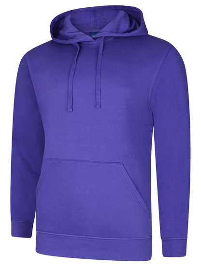 Uneek Deluxe Hooded Sweatshirt Purple