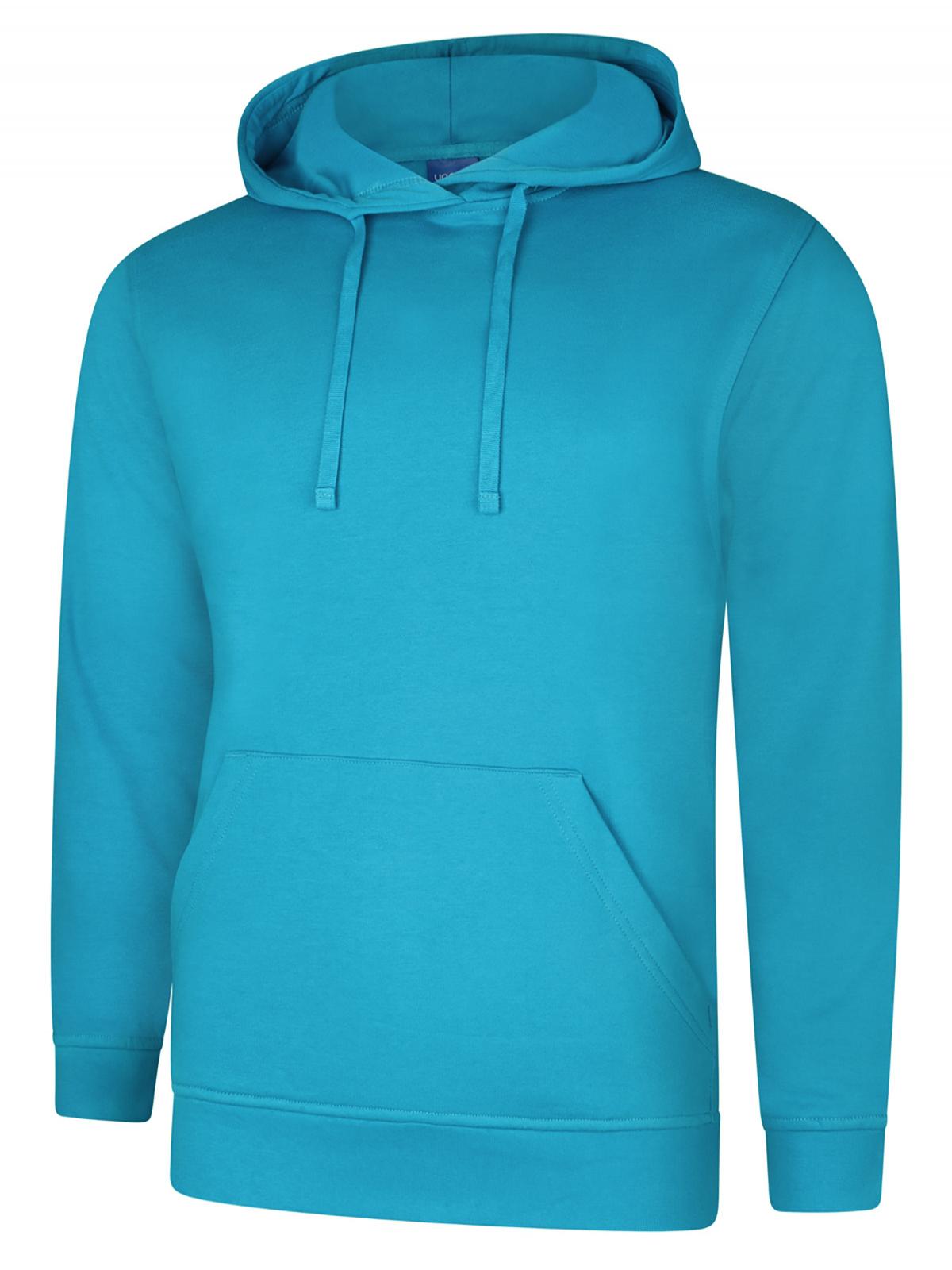Uneek Deluxe Hooded Sweatshirt Sapphire Blue