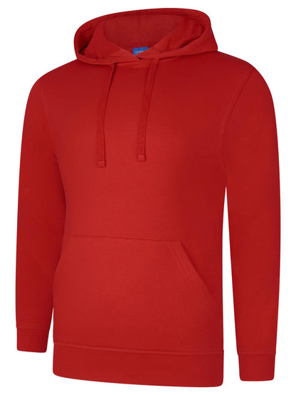 Uneek Deluxe Hooded Sweatshirt Sizzling Red
