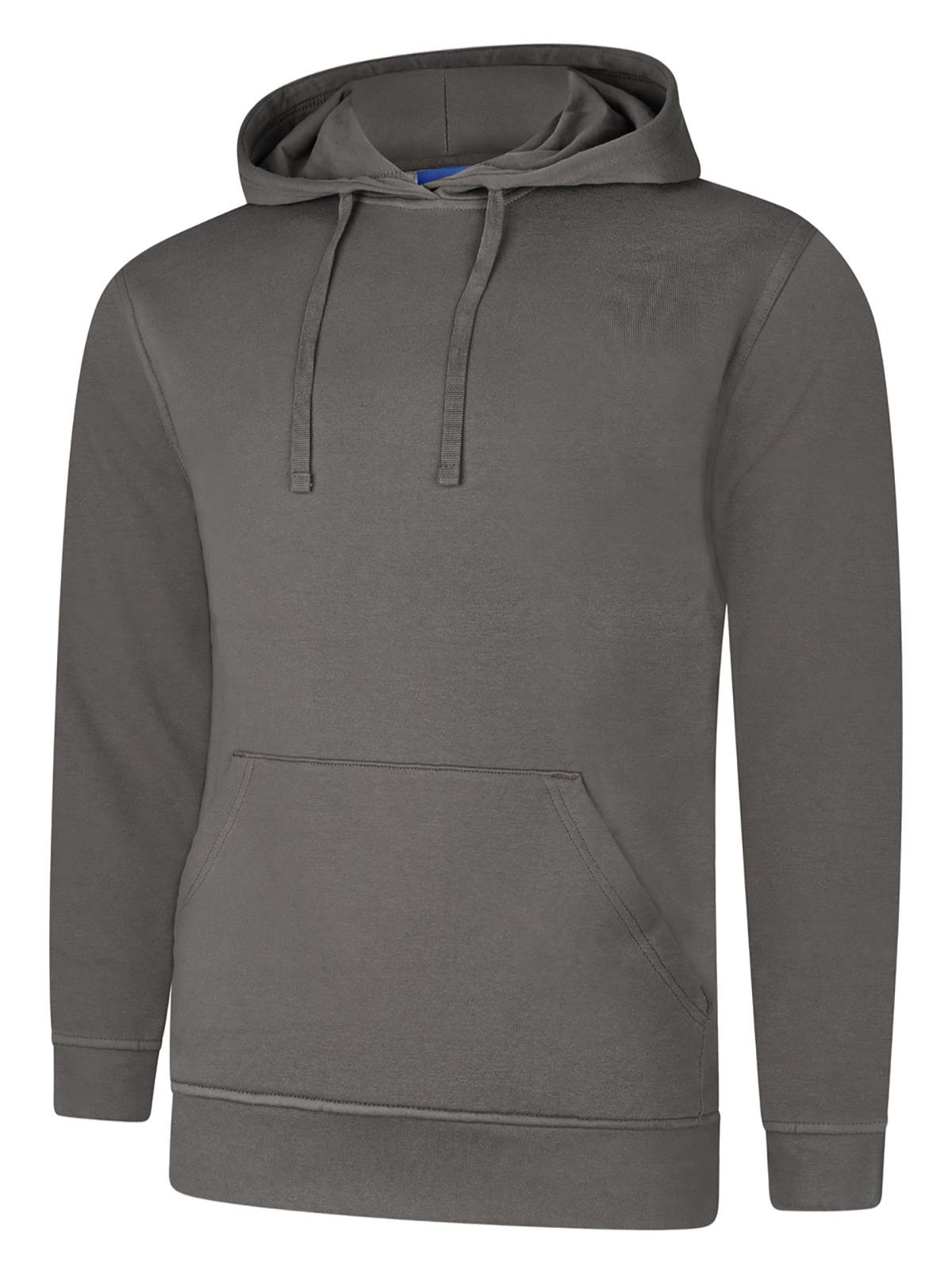 Uneek Deluxe Hooded Sweatshirt Steel Grey