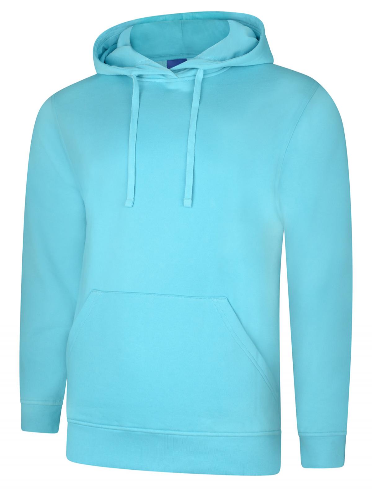 Uneek Deluxe Hooded Sweatshirt Turquoise