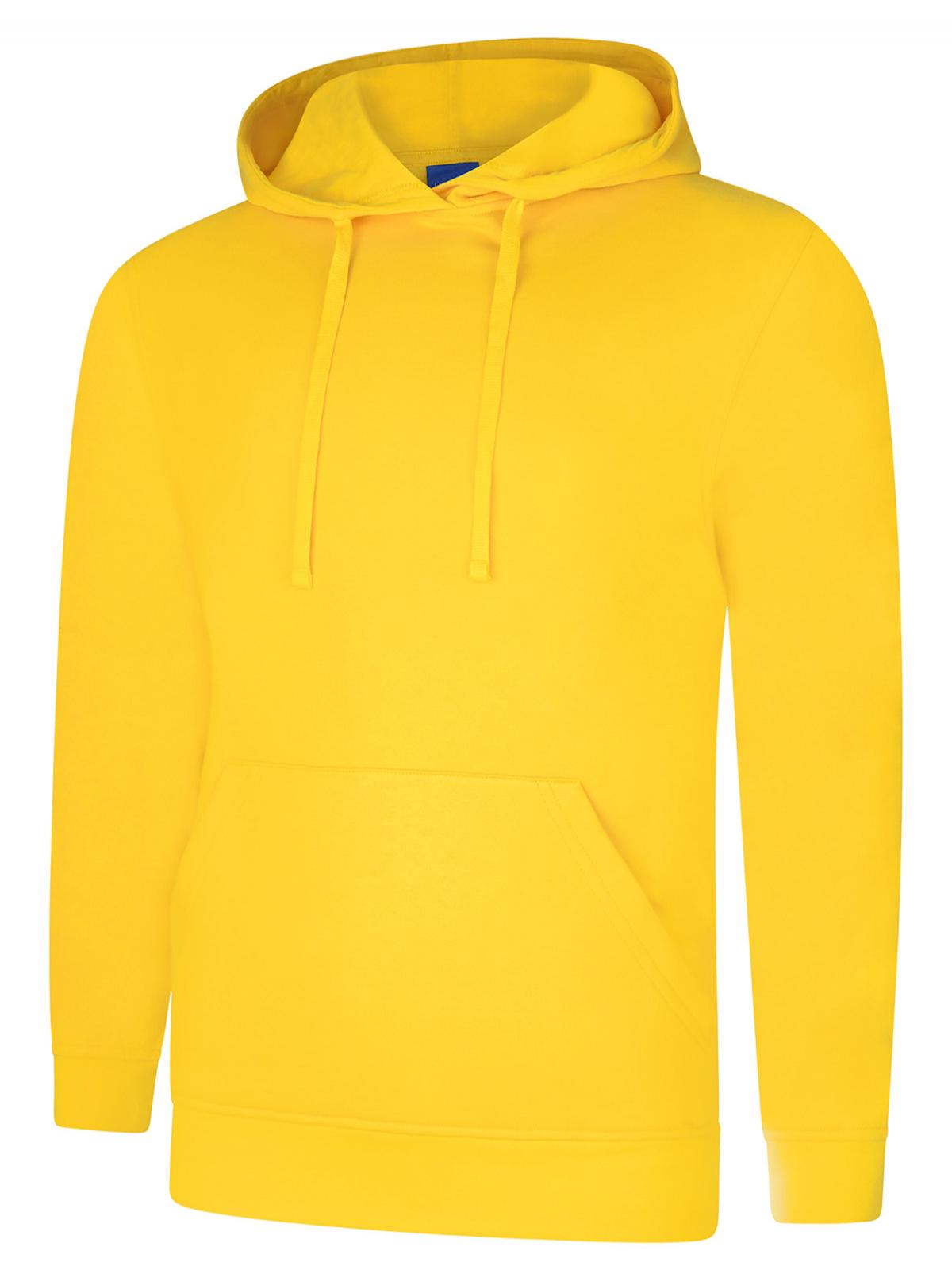 Uneek Deluxe Hooded Sweatshirt Yellow