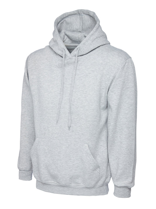 Uneek Ladies Deluxe Hooded Sweatshirt Heather Grey
