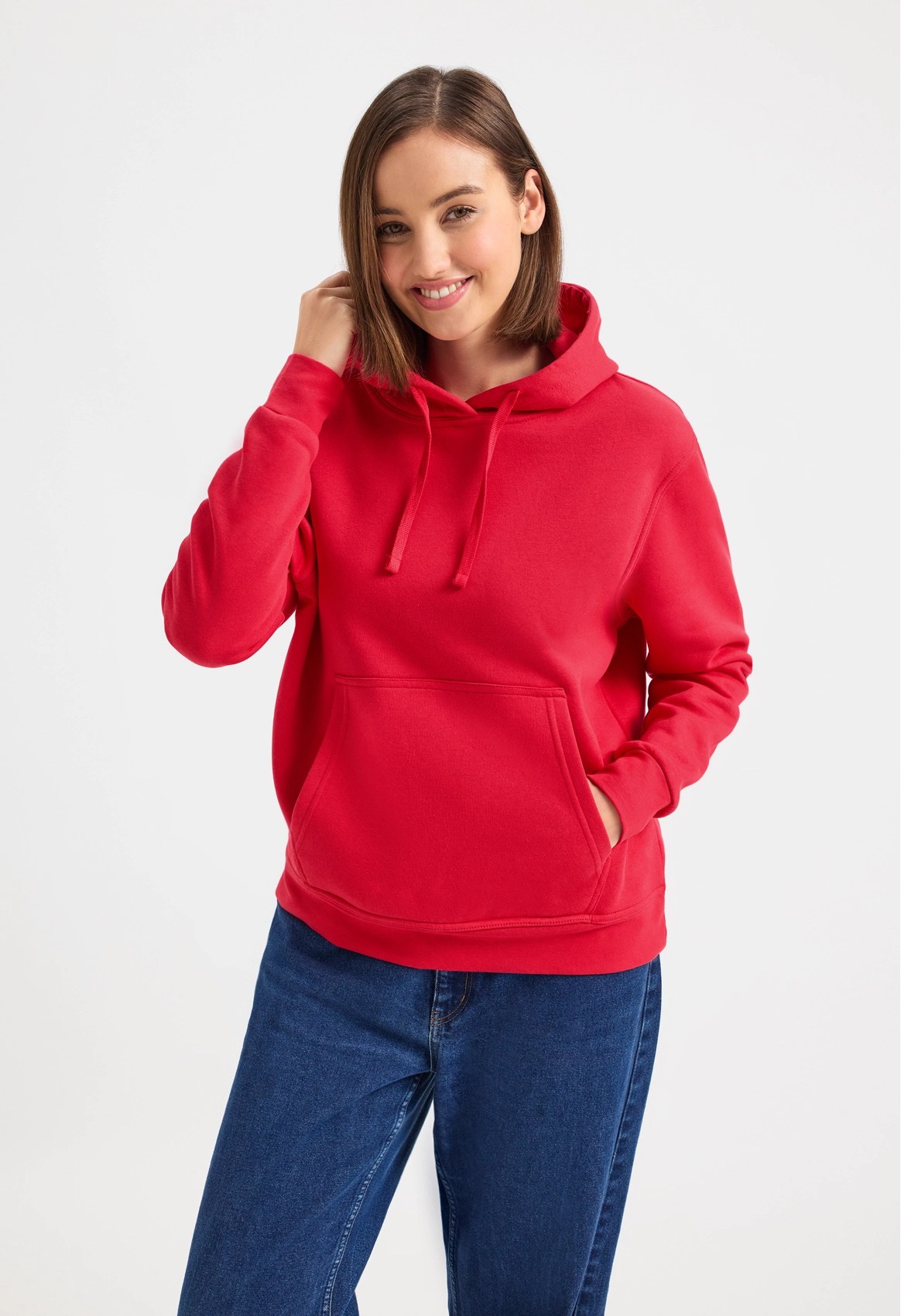 Uneek Ladies Deluxe Hooded Sweatshirt Black