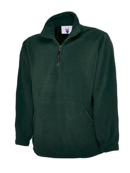 Uneek Premium 1/4 Zip Micro Fleece Jacket Bottle Green