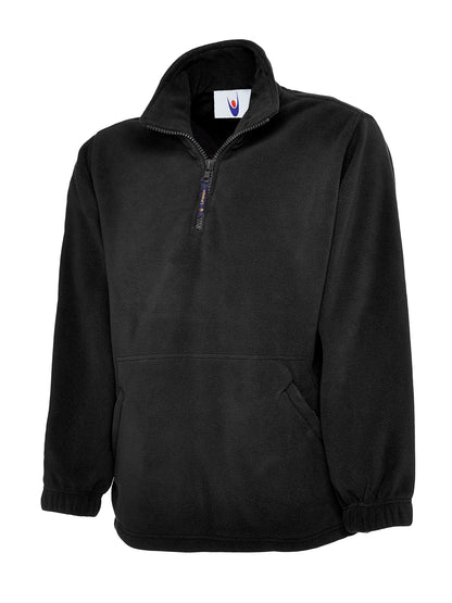 Uneek Premium 1/4 Zip Micro Fleece Jacket Black