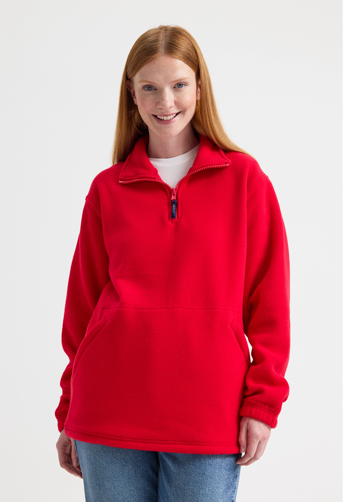 Uneek Premium 1/4 Zip Micro Fleece Jacket Bottle Green