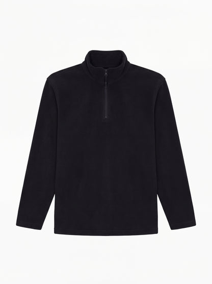 Uneek Lightweight Quarter Zip Microfleece Jacket Black
