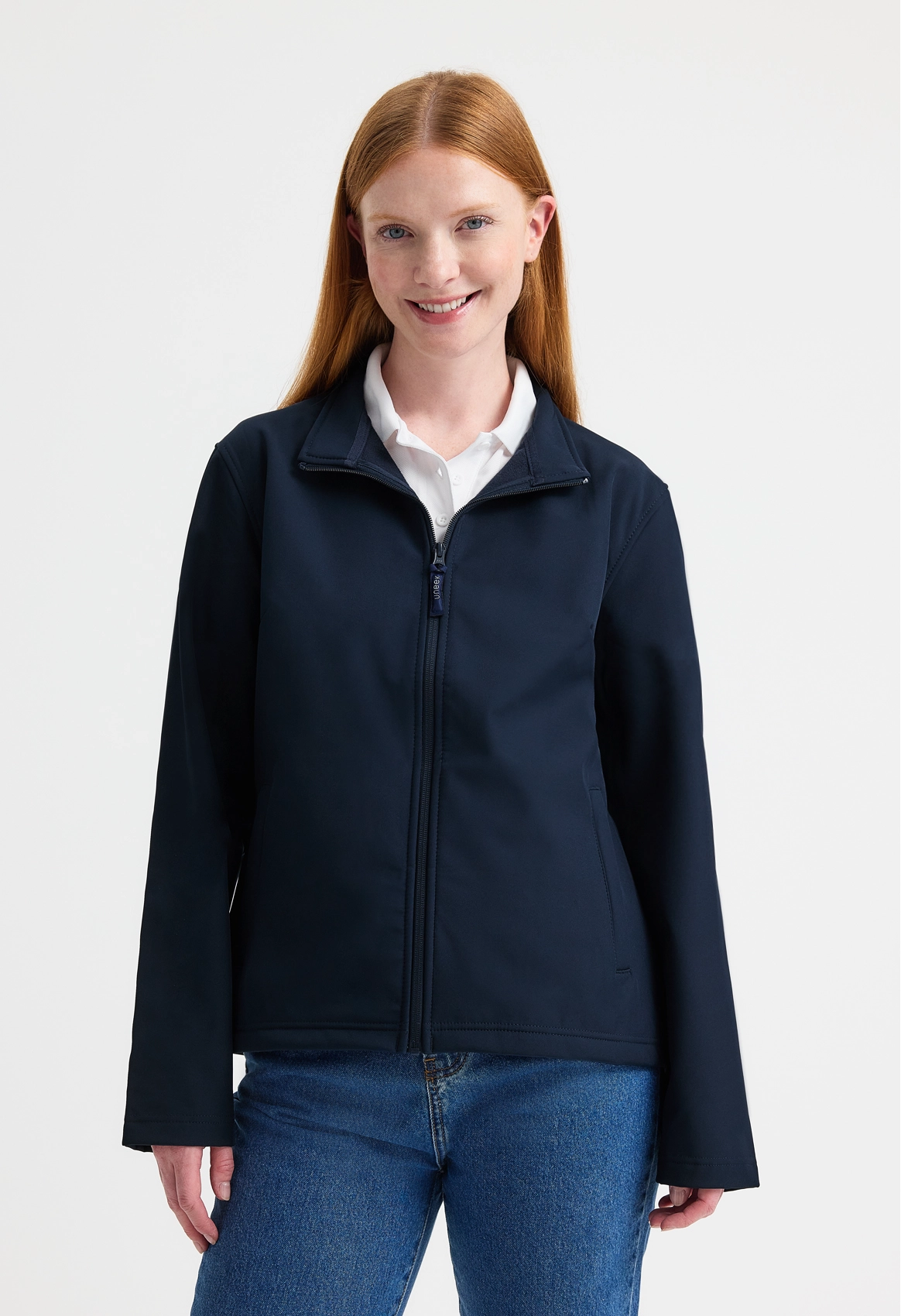 Uneek Ladies Classic Full Zip Soft Shell Jacket Black