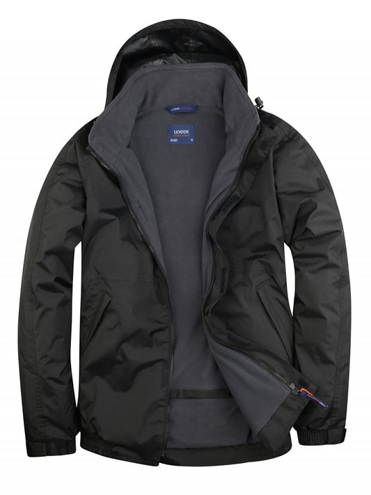 Uneek Premium Outdoor Jacket Black/Grey