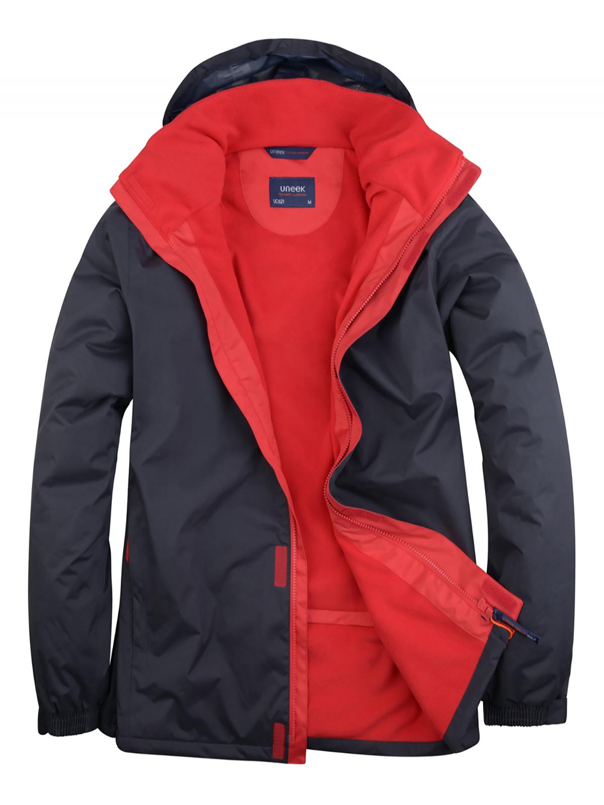 Uneek Deluxe Outdoor Jacket Navy/Red