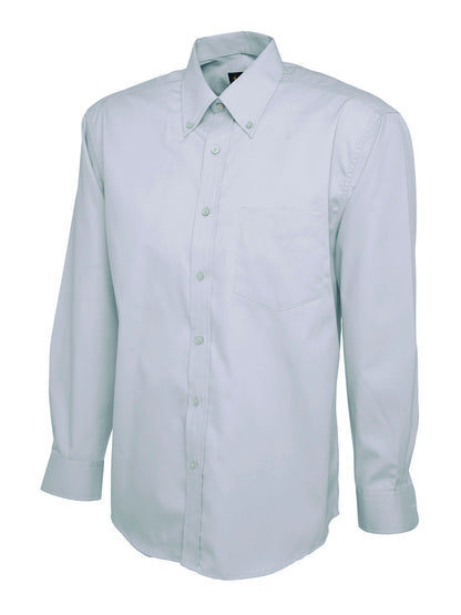 Uneek Mens Pinpoint Oxford Full Sleeve Shirt Light Blue