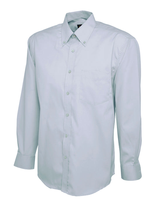 Uneek Mens Pinpoint Oxford Full Sleeve Shirt Light Blue