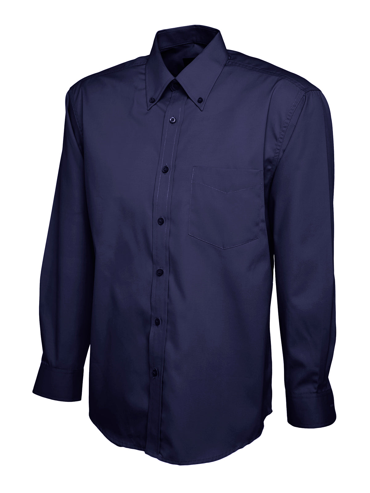 Uneek Mens Pinpoint Oxford Full Sleeve Shirt Navy