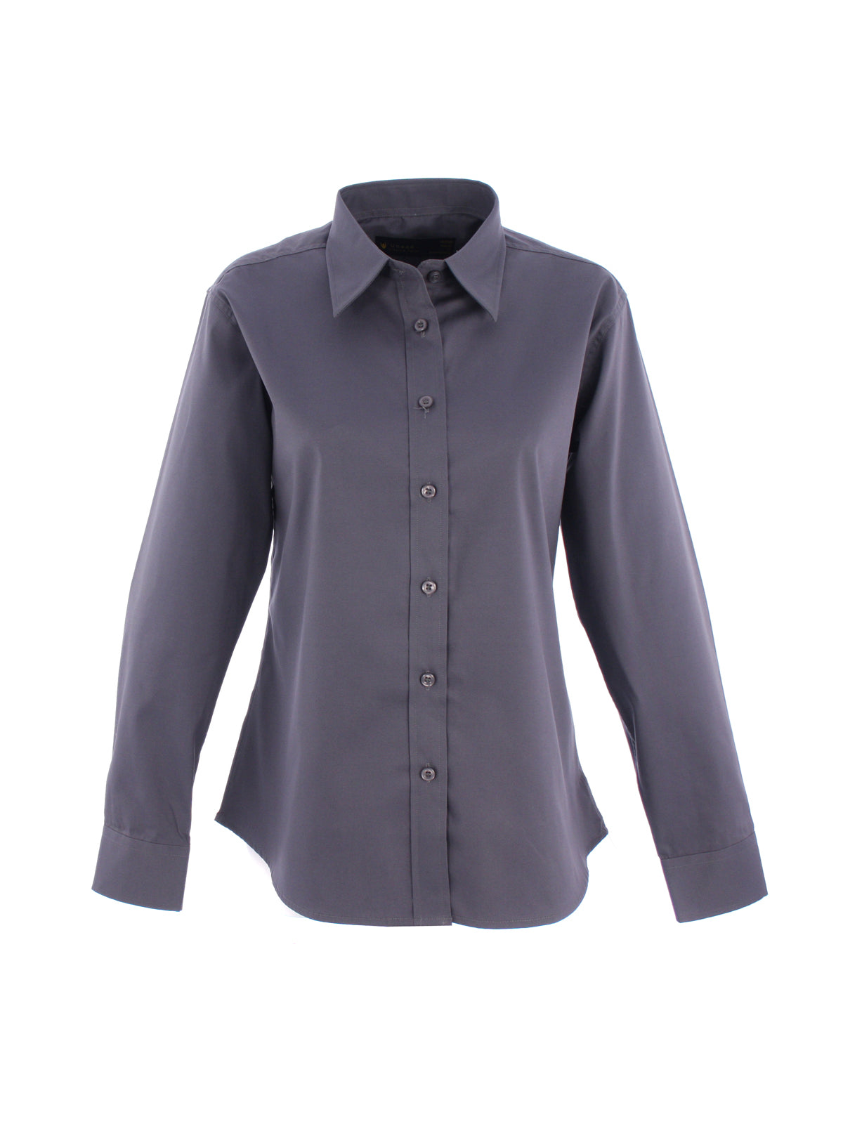 Uneek Ladies Pinpoint Oxford Full Sleeve Shirt Charcoal