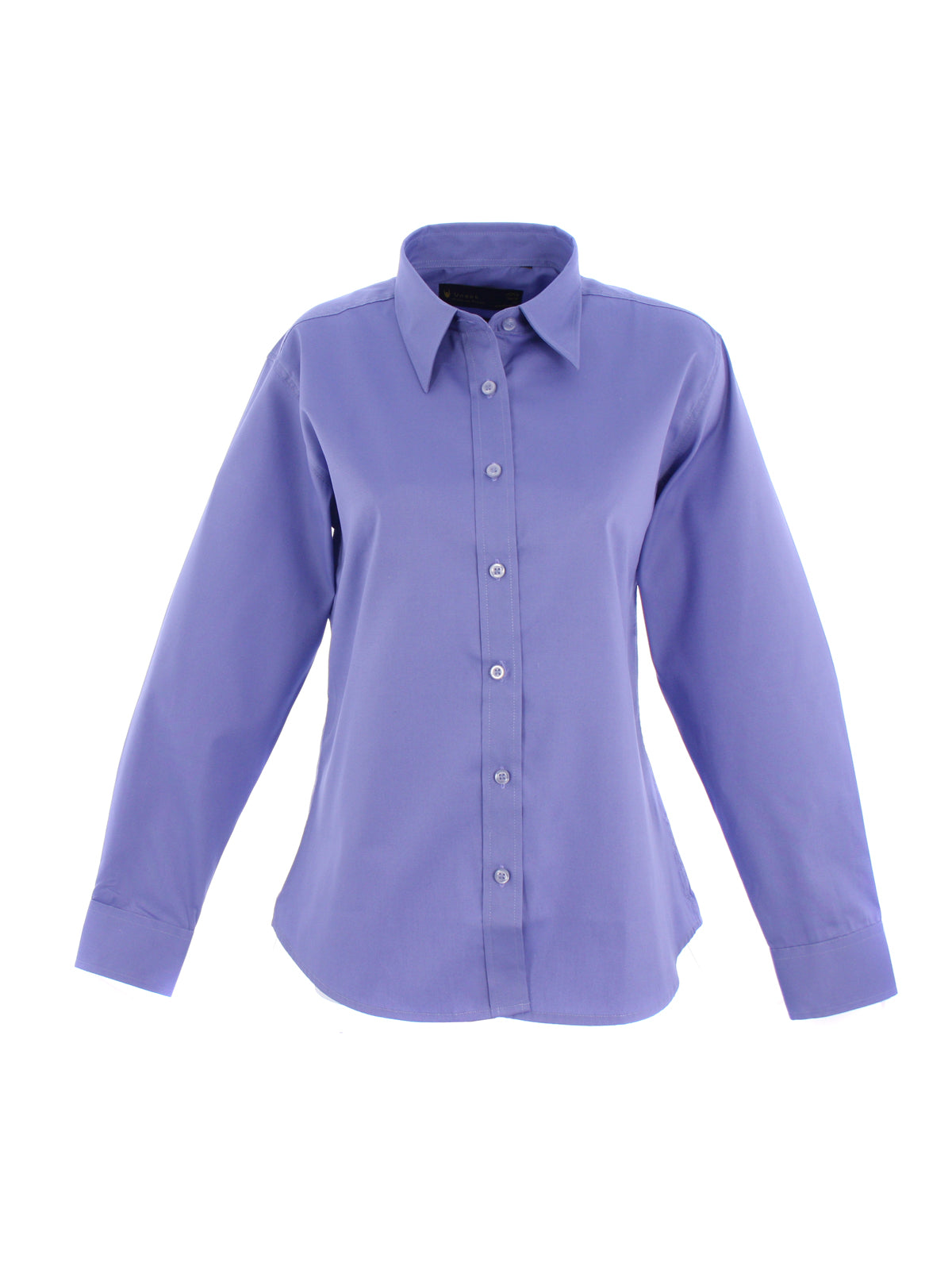 Uneek Ladies Pinpoint Oxford Full Sleeve Shirt Mid Blue