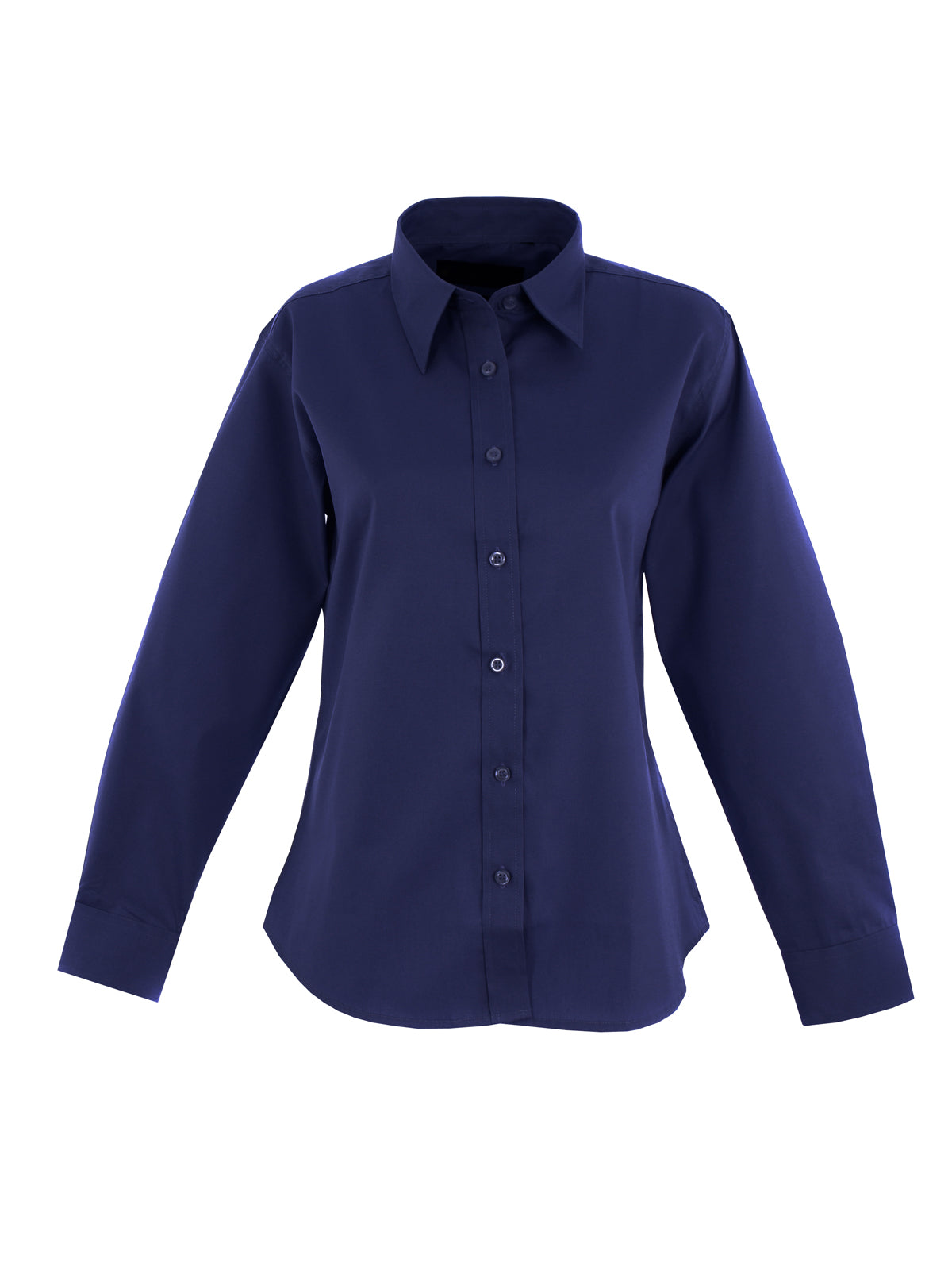 Uneek Ladies Pinpoint Oxford Full Sleeve Shirt Navy