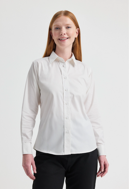 Uneek Ladies Pinpoint Oxford Full Sleeve Shirt Black