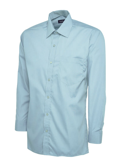 Uneek Mens Poplin Full Sleeve Shirt Light Blue
