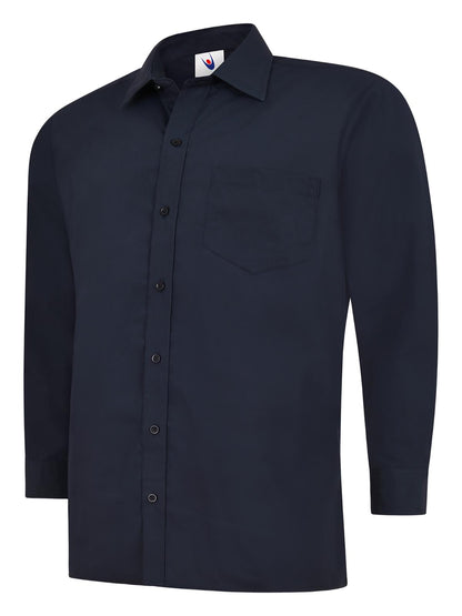 Uneek Mens Poplin Full Sleeve Shirt Navy