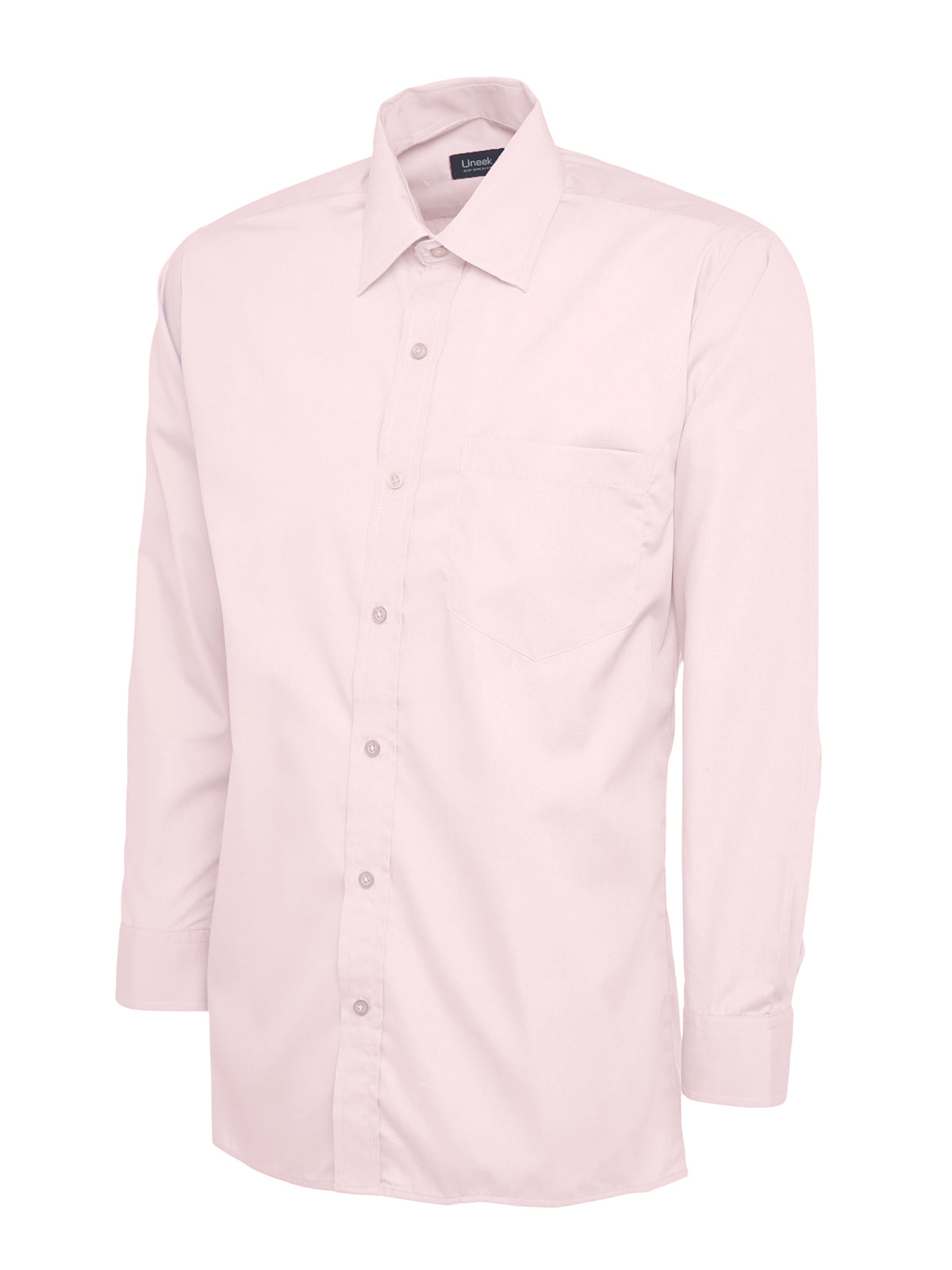 Uneek Mens Poplin Full Sleeve Shirt Pink