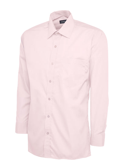Uneek Mens Poplin Full Sleeve Shirt Pink