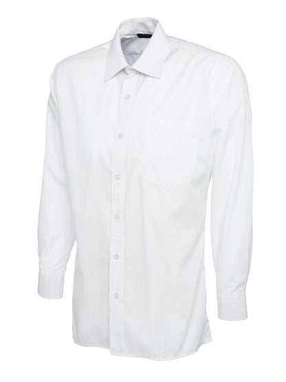 Uneek Mens Poplin Full Sleeve Shirt White