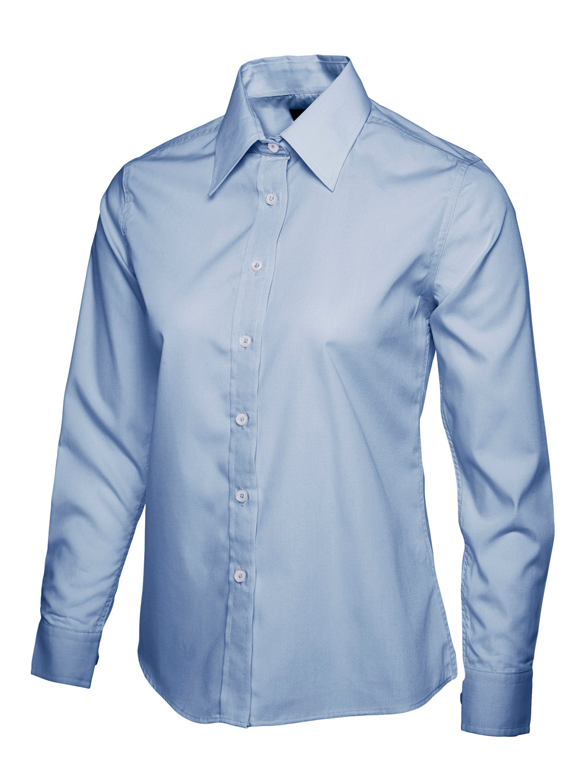 Uneek Ladies Poplin Full Sleeve Shirt Light Blue