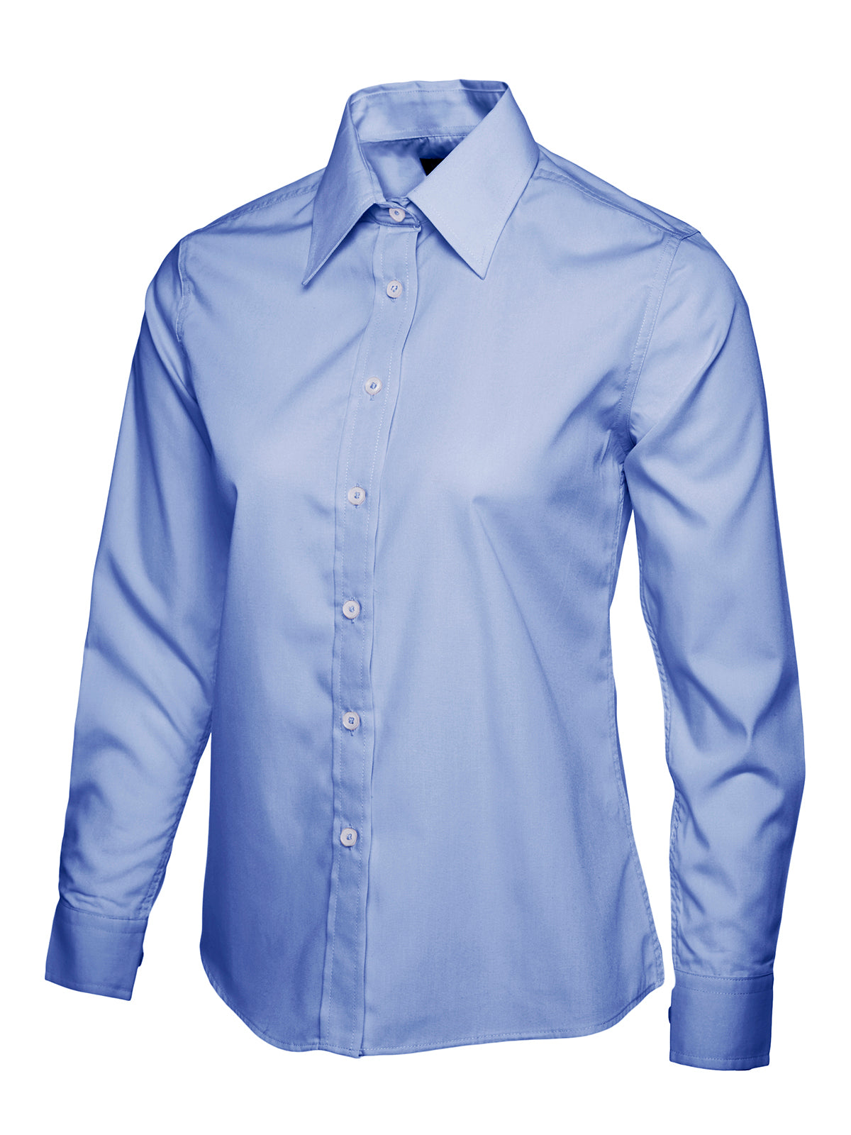 Uneek Ladies Poplin Full Sleeve Shirt Mid Blue