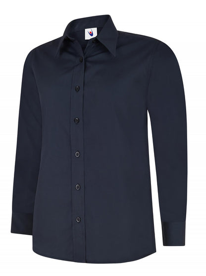 Uneek Ladies Poplin Full Sleeve Shirt Navy
