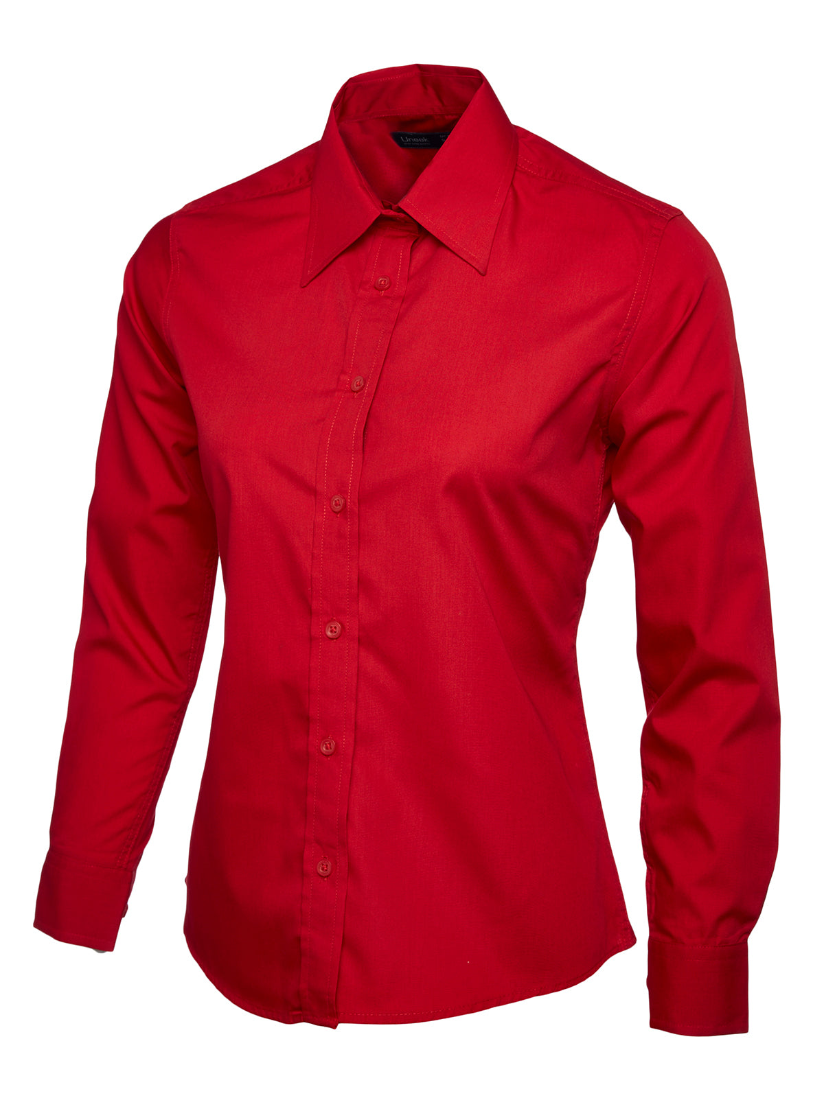 Uneek Ladies Poplin Full Sleeve Shirt Red