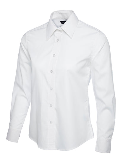 Uneek Ladies Poplin Full Sleeve Shirt White