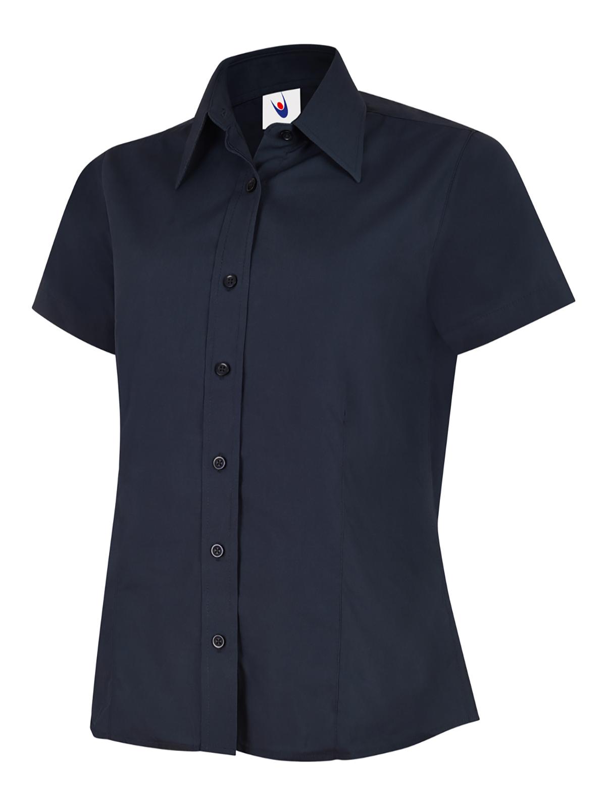 Uneek Ladies Poplin Half Sleeve Shirt Navy