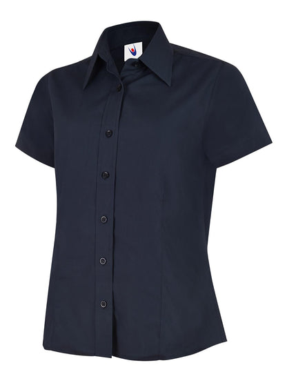 Uneek Ladies Poplin Half Sleeve Shirt Navy