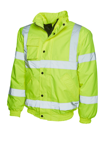 Uneek High Visibility Bomber Jacket Yellow