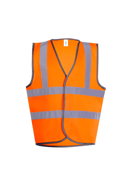 Uneek Childrens Hi-Viz Waist Coat Orange