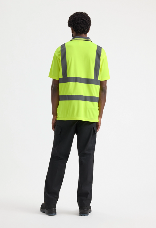 Uneek Hi Viz Short Sleeve Polo Shirt Orange