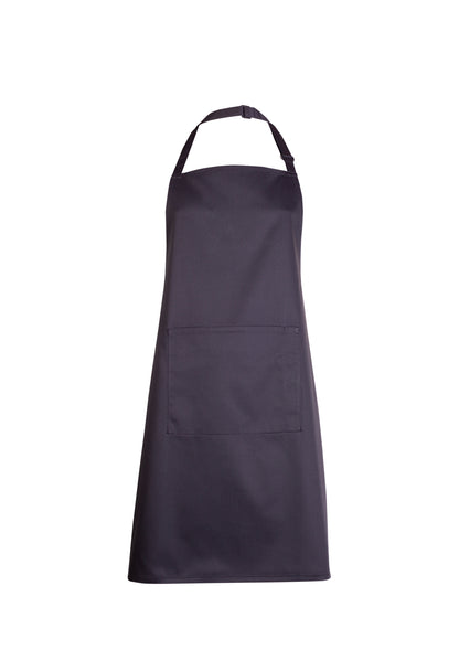 Uneek Bib Apron with Pocket Black